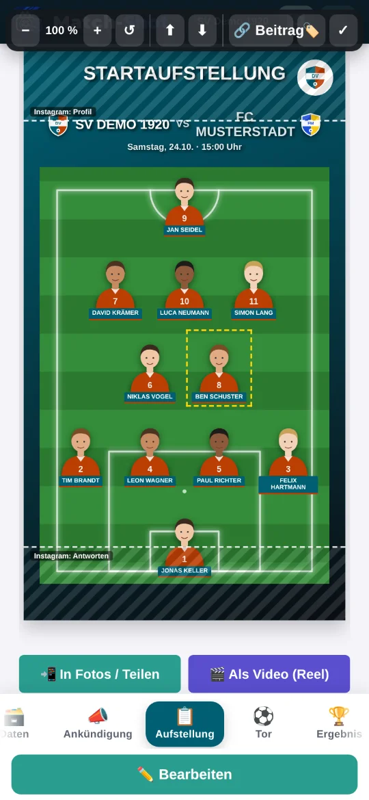 Match-Shot: Grafik bearbeiten